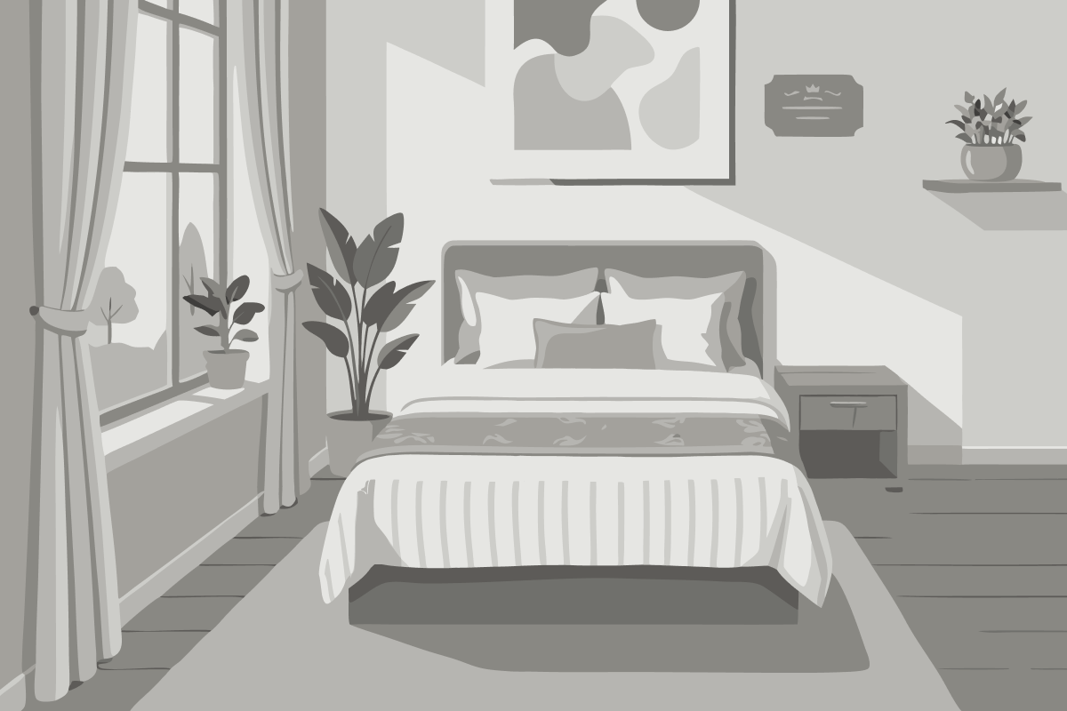 Bett im 8-Bett-Schlafsaal